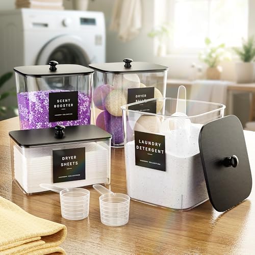 Moforoco 2 Pcs Laundry Pods Container, Large Detergent Powder Storage - Image 5