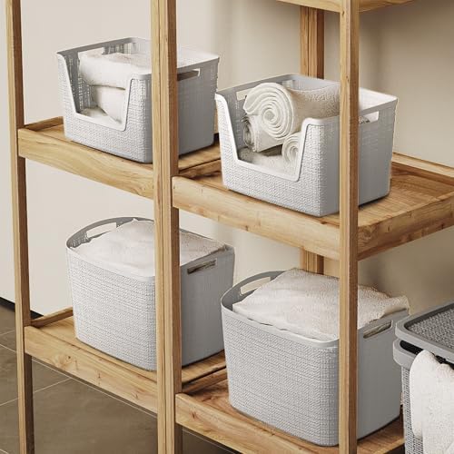 Curver Set of 2 XL 30.5L Jute Decorative Plastic Organization and Storage - Image 7