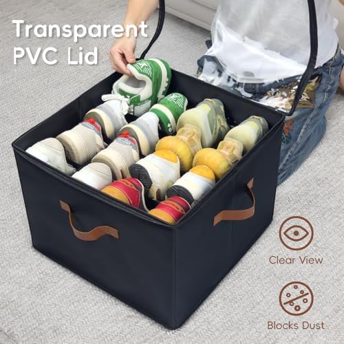 Shoe Organizer Box 2 Pack, Shoe Storage Organizer - Image 5