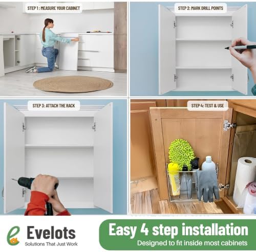 Evelots Kitchen Wrap & Food Bag Organizer Basket, Wall or Cabinet Door Mount - Image 6