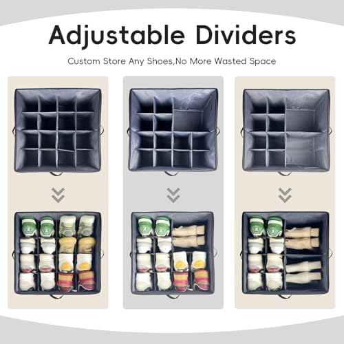 Shoe Organizer Box 2 Pack, Shoe Storage Organizer - Image 4