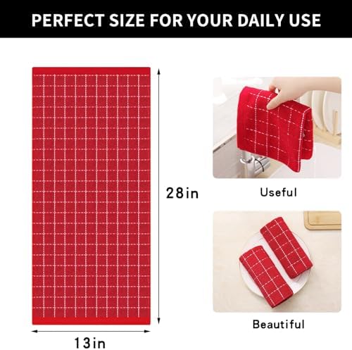Homaxy 100% Cotton Terry Bulk Kitchen Towels, 10 Pack - Image 5