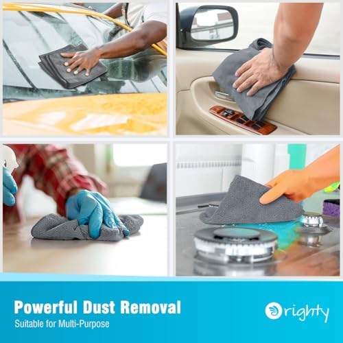 Orighty Microfiber Cleaning Cloth, Cleaning Rags, 12 Pack, 12x11 in - Image 4