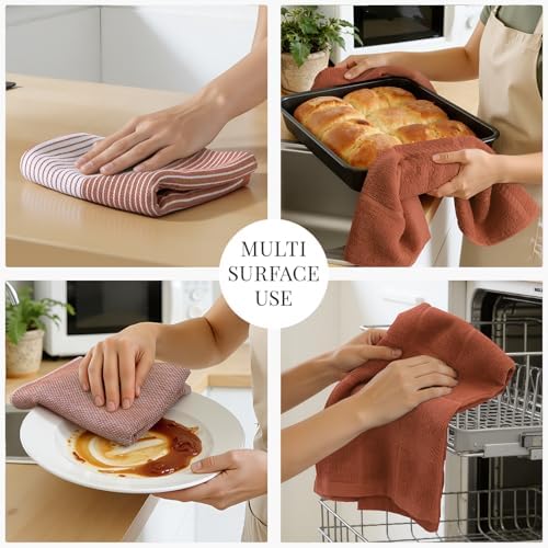 Homaxy 9 Pack Cotton Terry Premium Kitchen Towels, 18 x 28 in - Image 4