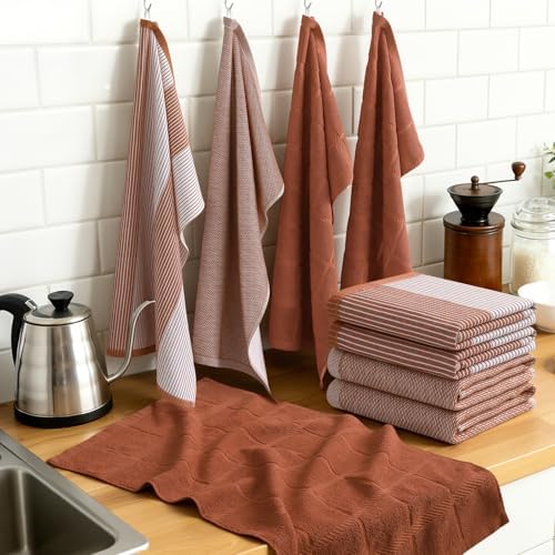 Homaxy 6 Pack Cotton Terry Premium Kitchen Towels, 18 x 28 in - Image 6