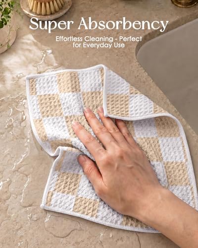 Miss Adola Reversible 3 Pack Microfiber Dish Cloths, Classic Checks - Image 3