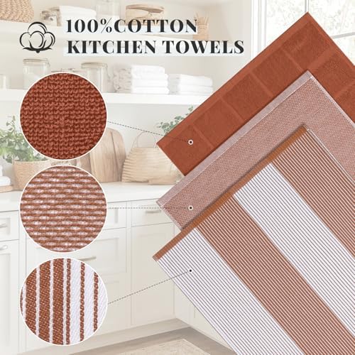 Homaxy 9 Pack Cotton Terry Premium Kitchen Towels, 18 x 28 in - Image 2