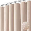 Dynamene Extra Long Waffle Shower Curtain 256 GSM Fabric 72x96 Blush Pink by Dynamene