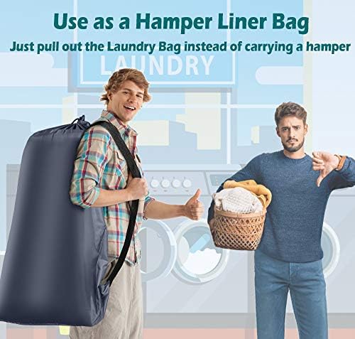 Coomee Heavy Duty Laundry Bag, 2 Pack XL Nylon Laundry Bags - Image 4