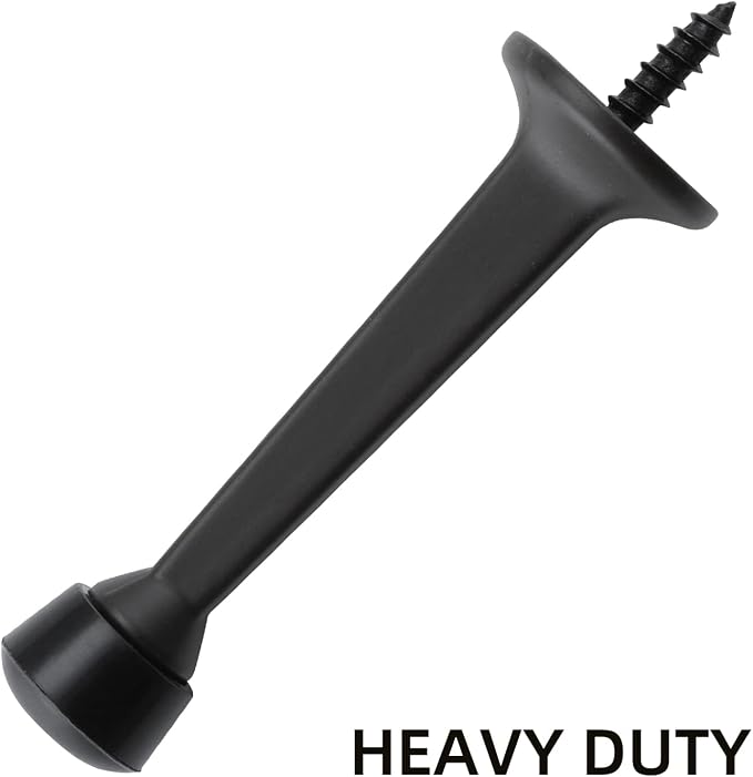 HOME MASTER HARDWARE 3" Heavy Duty Solid Door Stop, 8 Pack, Matte Black | Wall - Image 6