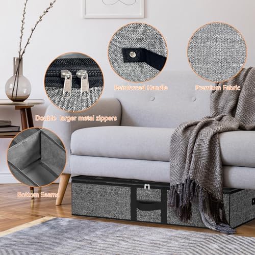 homyfort Under Bed Shoe Storage Organizer Fits 16 Pairs Shoes and 4 Pairs Boots - Image 5