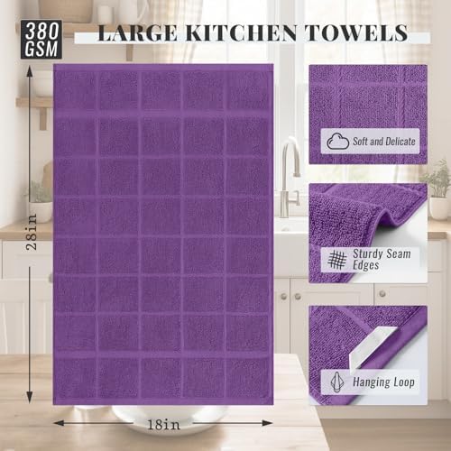 Homaxy 100% Cotton Kitchen Towels 18"x28", 6 Pack Dish Towels - Image 2