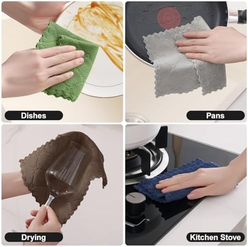 Homaxy Super Soft Coral Velvet Dish Cloths 18 Pack - Image 5