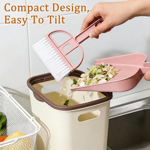 uxcell 2 Pcs Mini Dustpan and Brush Set, Small Broom and Dustpan Set - Image 4