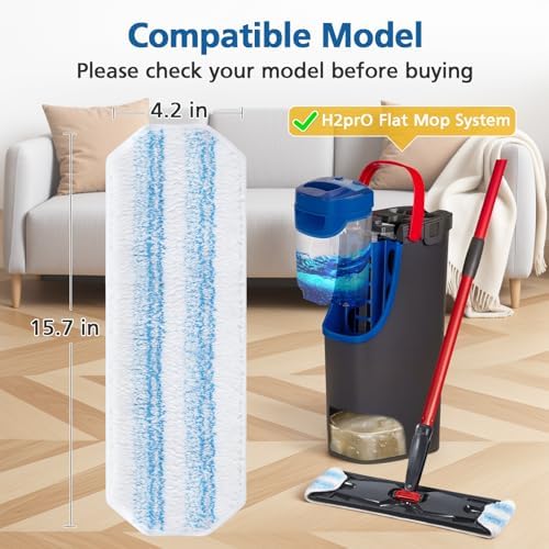 15 Pack H2prO Mop Pads Compatible - Image 2