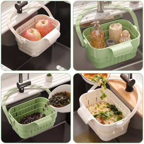 Foldable Hanging Sink Drain Basket Space Saving Colander - Image 6