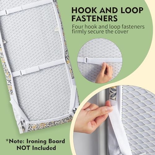Seiritex 14 x 42 inch Over the Door Ironing Board Cover, Heat Reflective and - Image 4
