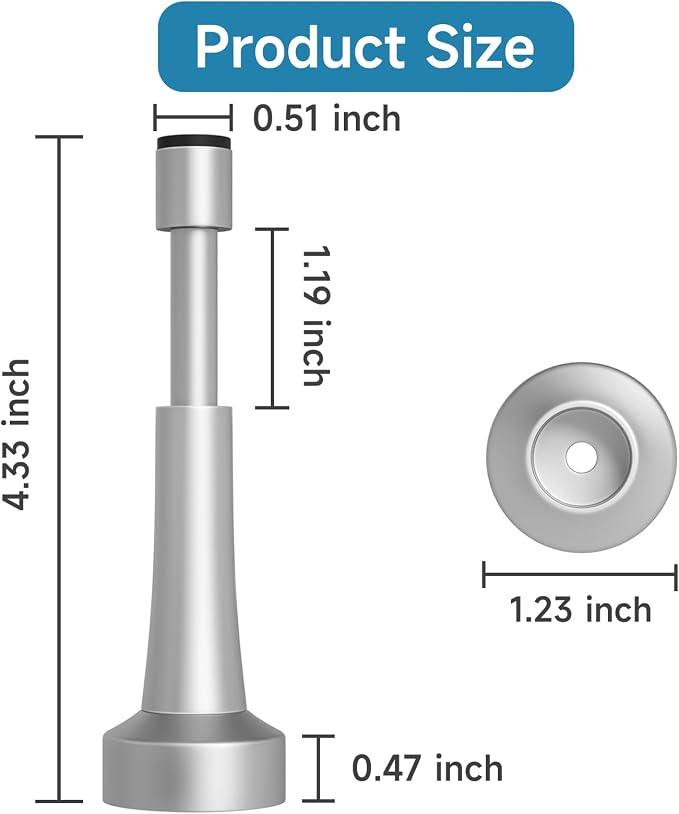 2PCS Spring Door Stoppers for Wall - Image 4