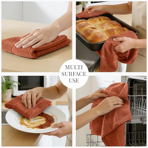 Homaxy 100% Cotton Kitchen Towels 18"x28", 8 Pack Dish Towels - Image 5