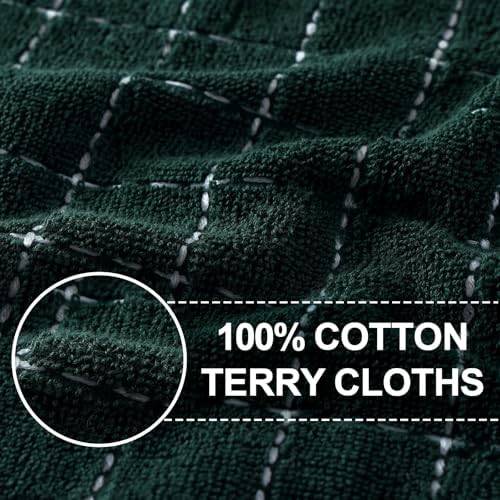 Homaxy 100% Cotton Terry Kitchen Towels, 12 Pack - Image 2