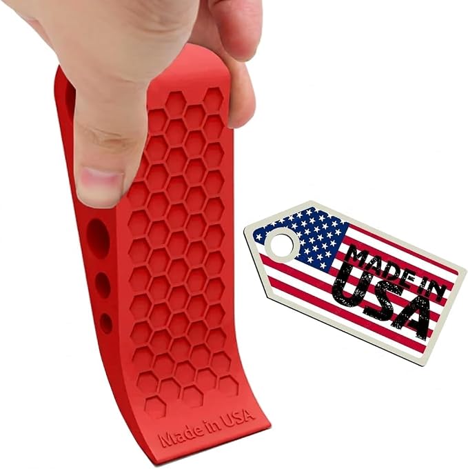 Door Stoppers Red for Bottom of Door Premium Floor Rubber Door Stop Wedge Made - Image 2
