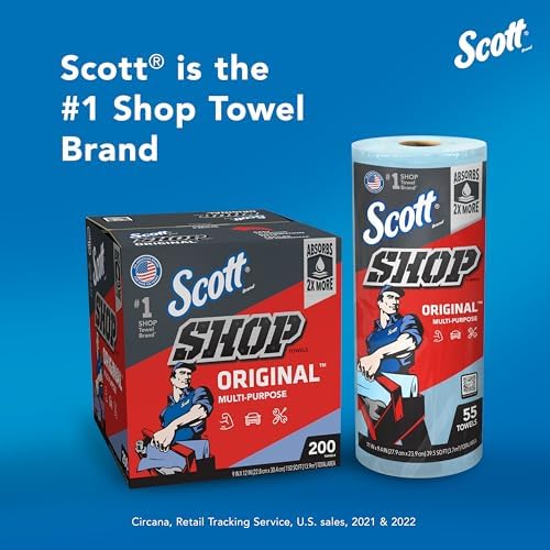 Scott Shop Towels Original, 200 Towels/Box, 8 Boxes/Case - Image 3