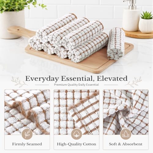 Homaxy 8 Pack Terry Kitchen Dish Cloths - Image 2