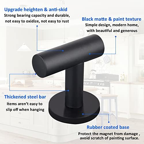 ULIBERMAGNET Strong Magnetic Coat Hooks, Heavy Duty Rubber Coated Magnets Hook - Image 5