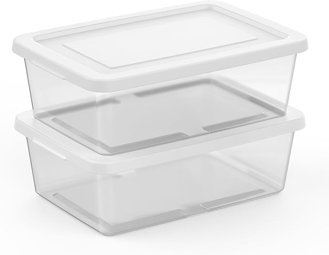 Sterilite Storage Box Stackable Tote, 12 Quart, 30 Pack - Image 7
