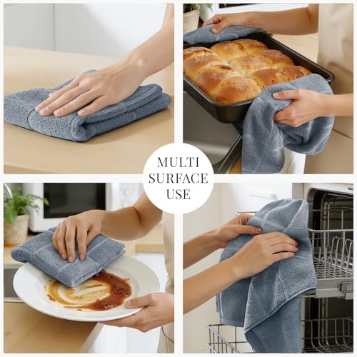 Homaxy 100% Cotton Kitchen Towels 18"x28", 8 Pack Dish Towels - Image 5