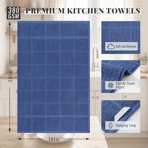 Homaxy 100% Cotton Kitchen Towels 18"x28", 4 Pack Dish Towels - Image 2