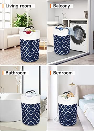 Large Laundry Basket 75L Tall Collapsible Hamper - Image 7