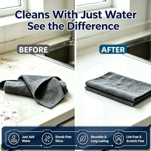 Genie Magic Cleaning Cloth, 10 Pack XXL Microfiber Cleaning Cloths - Image 5