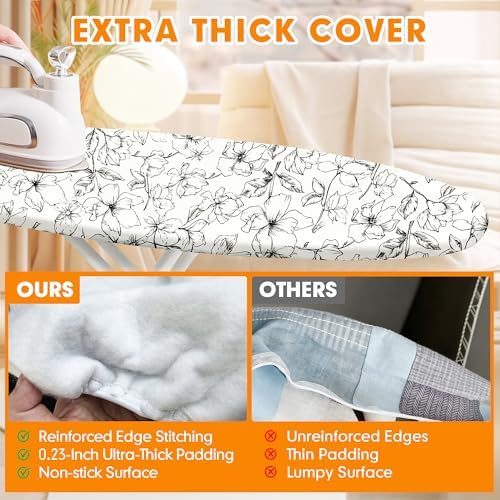 Ironing Board Cover and Pad, 18x49 Extra Wide, Scorch Resistant - Image 3