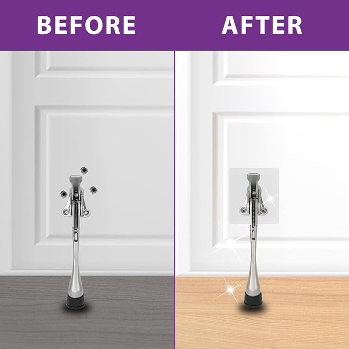 HASHI 6 Inch Kickdown Door Stopper No Drilling, Hands-Free Foot Operated Door - Image 4