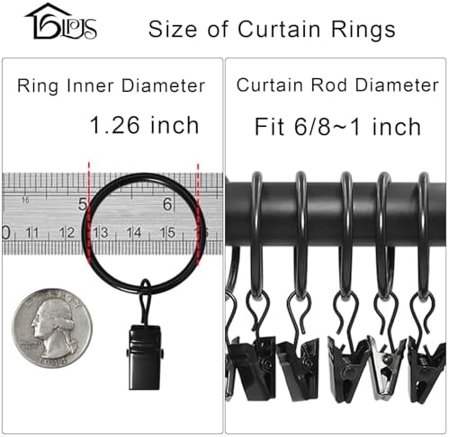 LLPJS 100 Pack Curtain Rings - Image 3