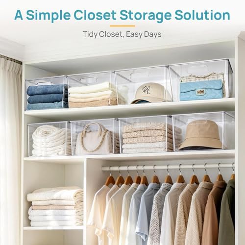 Vtopmart 6 Pack Extra Large Clear Stackable Storage Bins - Image 7