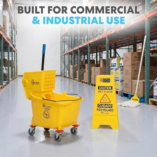 SIMPLI-Magic Side Press Wringer Combo Commercial Mop Bucket on Wheels, 35 Quart - Image 5