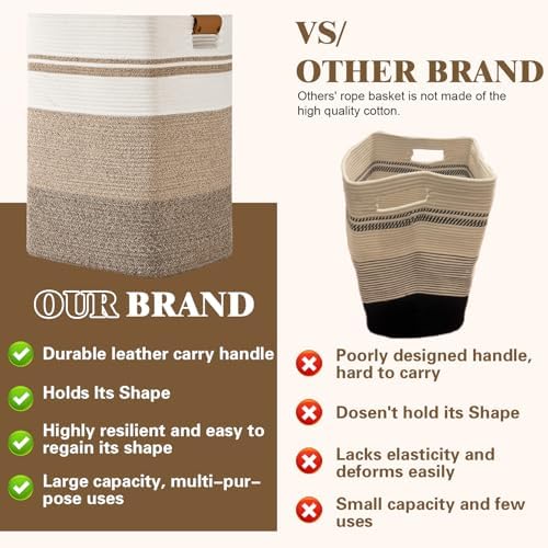 Laundry Hamper, 75L Tall Laundry Basket - Image 4