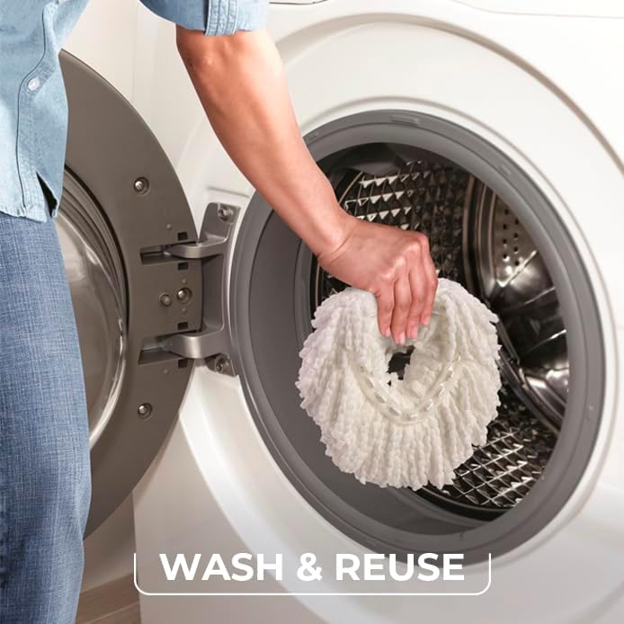 O-Cedar EasyWring Spin Mop Head Replacement | Machine Washable | Reusable | - Image 4