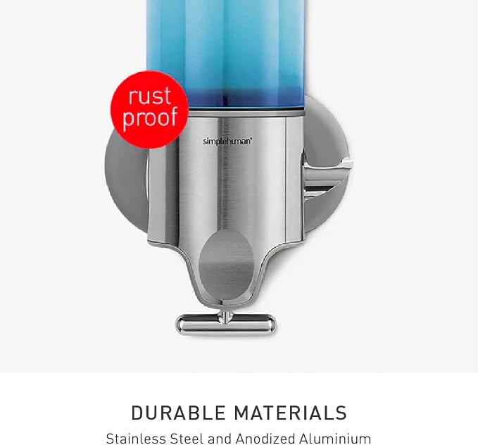 simplehuman Wall Mount Pumps, Twin 15 fl. oz. Shampoo & Soap Dispenser - Image 6