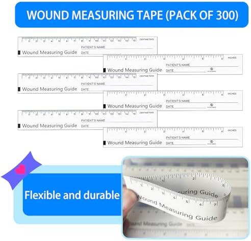 300 Pcs Wound Measuring Tape 6 Inch Wound Ruler Double Sided Disposable Paper - Image 4