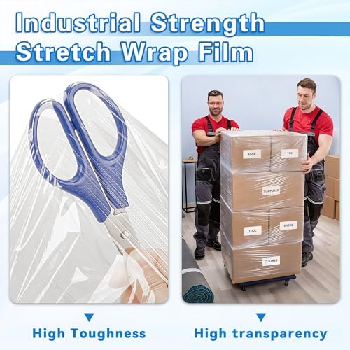 NEXCOVER 18 Inch Stretch Wrap, 1200 Ft 60 Gauge 8 Roll, Thick and Durable - Image 3