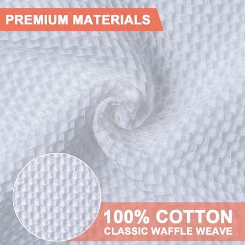 BOOMIBOO 4-Pack Dish Towels, 100% Cotton Waffle Weave, 13x28 in - Image 2