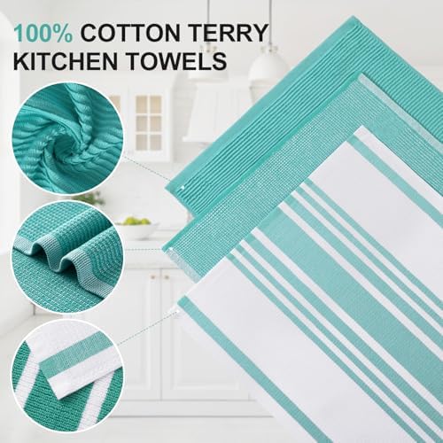 Homaxy Cotton 380 GSM Premium Kitchen Towels, 6 Pack - Image 2