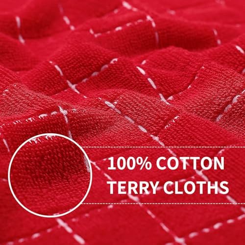 Homaxy 100% Cotton Terry Bulk Kitchen Towels, 10 Pack - Image 2