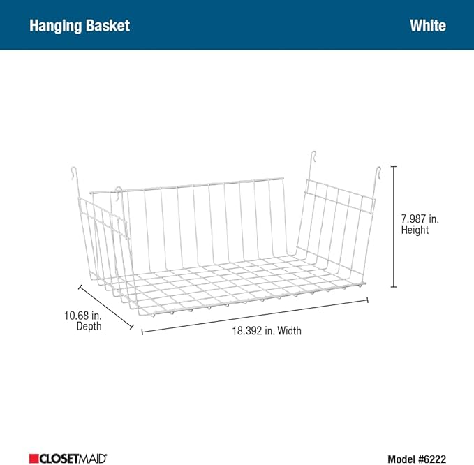ClosetMaid Wire Hanging Shelf Basket - Image 4