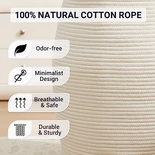 Extra Large Laundry Hamper Basket 105L Woven Blanket Basket - Image 3