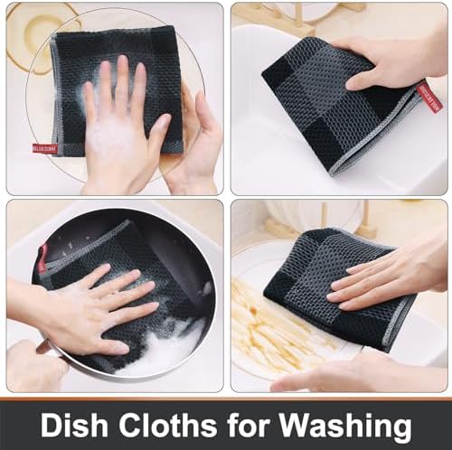 Mordimy Cotton Waffle Weave Dish Cloths, 6 Pack - Image 4