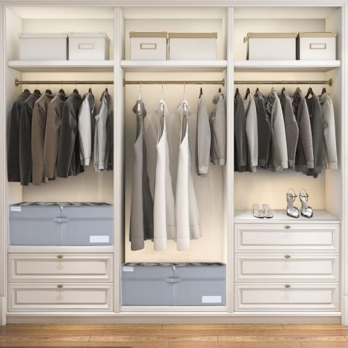 LUVHOMEE Shoe Organizer for Closet, Fits 24 Pairs, Large Shoe Box Storage - Image 2